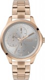 Hugo BOSS Multi Dial Quartz Watch for Women with Rose Gold-Coloured Stainless Steel Bracelet - 1540049, gray, Bracelet