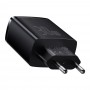 Baseus Compact quick charger USB Type C / 2x USB 30W 3A Power Delivery Quick Charge black (CCXJ-E01)