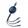 Baseus Bright Mirror 2 3in1 USB Type A cable - micro USB + Lightning + USB Type C 3.5A 1.1m blue (CAMJ010003)