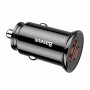 Baseus Circular PPS Universal Smart Car Charger USB Quick Charge 4.0 QC 4.0 and USB-C PD 3.0 SCP black (CCALL-YS01)