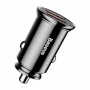 Baseus Circular Universal Smart Car Charger 2x USB QC3.0 Quick Charge 3.0 SCP AFC 30W black (CCALL-YD01)