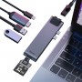 Baseus Multifunctional HUB 7in1 USB C Thunderbolt Docking Station (MacBook Pro 2016 / 2017 / 2018) gray