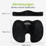 feela. Premium Orthopaedic Seat Cushion (Black Color, Medium, 50-80kg)