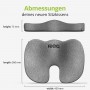 feela. Premium Orthopaedic Seat Cushion (Dark Grey Color, Medium, 60-100kg)