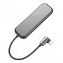 Baseus adapter HUB USB Type C to 4x USB 3.0 / USB Type C PD adapter for MacBook / PC gray (CAHUB-EZ0G)