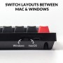 Keychron V4 60% Mechanical Keyboard (ANSI, Carbon black, RGB, Hot-swap, US, Pro Blue Switch)