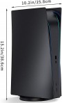 Benazcap PS5 Console Cover Black Case Hard Shockproof Side Panels for PlayStation 5 Standard - Midnight Black