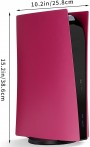 Benazcap PS5 Console Cover Black Case Hard Shockproof Side Panels for PlayStation 5 Standard - Cosmic Red