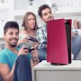 Benazcap PS5 Console Cover Black Case Hard Shockproof Side Panels for PlayStation 5 Standard - Cosmic Red