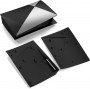 Benazcap PS5 Console Cover Black Case Hard Shockproof Side Panels for PlayStation 5 Standard - Black and Silver