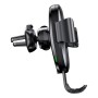 Baseus Wireless Charger Gravity Car Mount Phone Bracket Air Vent Holder + Qi Charger black (WXYL-01)