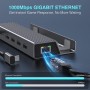 hodo 6-in-1 Steam Deck Dock - HDMI 2.0 4K @ 60Hz, 1000 Mbps Gigabit Ethernet, 3 USB-A 3.0 and Full Speed Charging USB-C Port