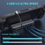 hodo 6-in-1 Steam Deck Dock - HDMI 2.0 4K @ 60Hz, 1000 Mbps Gigabit Ethernet, 3 USB-A 3.0 and Full Speed Charging USB-C Port