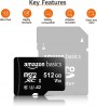 Amazon Basics - MicroSDXC 512GB with SD Adapter A2 U3 Read Speed up to 100Mbps