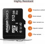 Amazon Basics - MicroSDXC 512GB with SD Adapter A2 U3 Read Speed up to 100Mbps