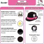 SANRIO Hello Kitty Cotton Fedora or Cadet Fun Character Hat with Satin Applique, Little Girls, Age 4-7 (Bērnu Cepure) HKF33926GT