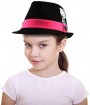 SANRIO Hello Kitty Cotton Fedora or Cadet Fun Character Hat with Satin Applique, Little Girls, Age 4-7 (Bērnu Cepure) HKF33926GT