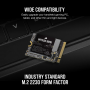 Corsair MP600 Mini 1TB M.2 NVMe PCIe x4 Gen4 2 SSD - Ideal for Steam Deck and Microsoft Surface (CSSD-F1000GBMP600MN)