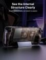JSAUX Transparent Back Plate Compatible for Steam Deck (Brown)