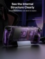 JSAUX Transparent Back Plate Compatible for Steam Deck (Purple)