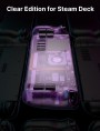 JSAUX Transparent Back Plate Compatible for Steam Deck (Purple)