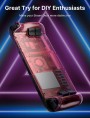 JSAUX Transparent Back Plate Compatible for Steam Deck (Red)