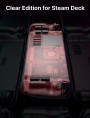 JSAUX Transparent Back Plate Compatible for Steam Deck (Red)