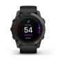 GARMIN EPIX PRO (GEN 2) SAPPHIRE, 51 MM CARBON GRAY DLC TITANIUM WITH BLACK SILICONE BAND (010-02804-01)