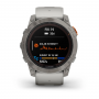 GARMIN FĒNIX 7X PRO SAPPHIRE SOLAR, TITANIUM WITH FOG GRAY/EMBER ORANGE BAND (010-02778-15)