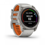 GARMIN FĒNIX 7X PRO SAPPHIRE SOLAR, TITANIUM WITH FOG GRAY/EMBER ORANGE BAND (010-02778-15)