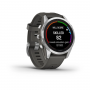 GARMIN FĒNIX 7S PRO SOLAR, SILVER STAINLESS STEEL WITH GRAPHITE BAND (010-02776-01)