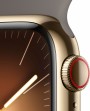 Apple Watch Series 9 GPS + Cellular 41mm Gold Stainless Steel Case with Clay Sport Band (M/ L) MRJ63