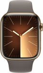 Apple Watch Series 9 GPS + Cellular 45mm Gold Stainless Steel Case with Clay Sport Band (M/ L) MRMT3