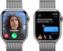 Apple Watch Series 9 GPS + Cellular 41mm Silver Stainless Steel Case with Silver Milanese Loop MRJ43