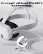 Stouchi Link Cable 5 m, White Compatible with Meta/Oculus Quest2/Pro PICO 4 Accessories and PC Steam VR