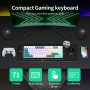 Royal Kludge RK71 TKL White/green Wireless Mechanical Keyboard | 70%, Hot-swap, Brown Switches, US