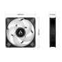 Arctic P14 PWM PST A-RGB Semi-Passive 140 mm Case Fan with Digital A-RGB (ACFAN00239A)