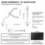 Invision MX450 Monitor Arm Bracket Mount for 24-49 inch Screens (Curved 49 inch Only Does 3000R & Above) VESA 75mm 100mm