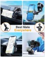 VANMASS Smartphone Fixed Car Phone Holder, Silver (Easy 360° Operation) (CTVK61)