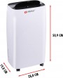 alpina Electric Dehumidifier - Room Dehumidifier 220 W - Rooms up to 100 m3 - Extra Quiet 46 dB - Dehumidifies up to 10 L per Day - Timer Function 1-24 Hours - Humidity Setting - White