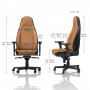 noblechairs ICON Real Leather Gaming Chair - Cognac/Black (NBL-ICN-RL-CBK)
