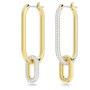 Swarovski Time hoop earrings - Asymmetrical design, White, Mixed metal finish (5558341)