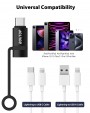BOUTOP 60 W (Apple MFi Certified) Lightning to USB C Adapter for Fast Charging Compatible with all iPhone 15 Models (C33-1P-B)