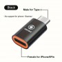Veger Max 120W PD IOS Lightning Female To Type-C Male Connector Fast PD Charging Adaptor Converter (Black)