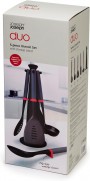 Joseph Duo 5 pcs. Utensil set and stand including spoon, ladle and spatula - black, gray, red (52151600)
