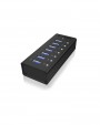 ICY Box IB-AC618 7x Port USB 3.0 Hub with USB Charge Port Black