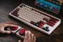 8Bitdo Retro Mechanical Keyboard, Bluetooth/2.4G/USB-C Hot Swappable Gaming Keyboard with 87 Keys - Fami Edition