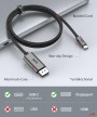 uni USB C DisplayPort Cable (4K@60Hz, 2K@165Hz), Thunderbolt 3/4 to DisplayPort Cable 1.8m [Braided, Aluminum Alloy] (UNICDP01)