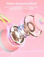 Onikuma X15 PRO RGB Light Double-Head Beam Noise Cancelling Microphone Cat Ear Gaming Headphones Pink