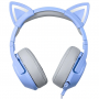 Onikuma K9 RGB Light Double-Head Beam Noise Cancelling Microphone Cat Ear Gaming Headphones Blue